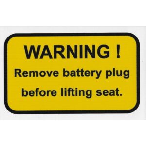 Warning Label (Seat Lift)