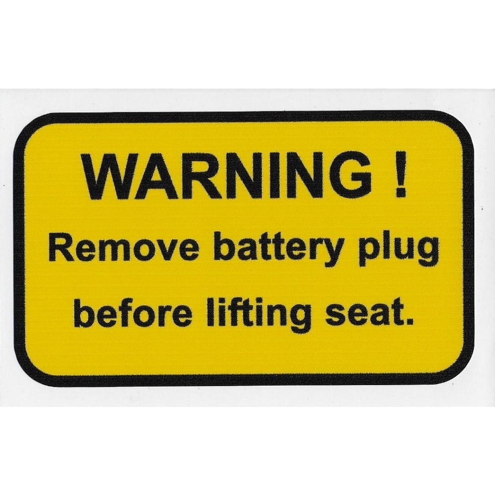 Warning Label (Seat Lift)
